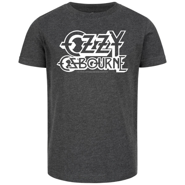 Ozzy Osbourne (Logo) - Kinder T-Shirt, charcoal, weiß, 104