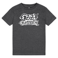 Ozzy Osbourne (Logo) - Kinder T-Shirt, charcoal, weiß, 116