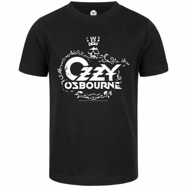 Ozzy Osbourne (Skull) - Kinder T-Shirt, schwarz, weiß, 116
