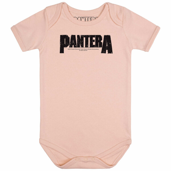 Pantera (Logo) - Baby Body, hellrosa, schwarz, 56/62