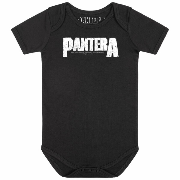 Pantera (Logo) - Baby bodysuit, black, white, 56/62