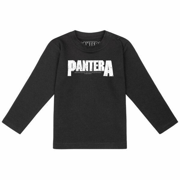 Pantera (Logo) - Baby Longsleeve, schwarz, weiß, 68/74