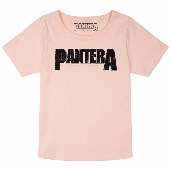 Pantera (Logo) - Girly shirt, pale pink, black, 128