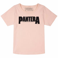 Pantera (Logo) - Girly Shirt, hellrosa, schwarz, 128