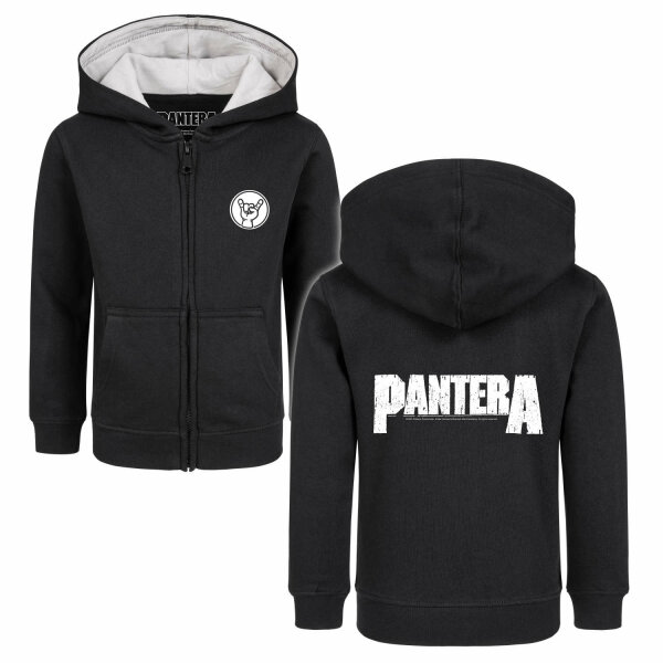 Pantera (Logo) - Kinder Kapuzenjacke, schwarz, weiß, 104
