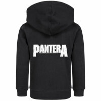Pantera (Logo) - Kinder Kapuzenjacke, schwarz, weiß, 104