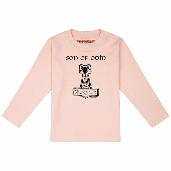 son of Odin - Baby longsleeve, pale pink, black, 56/62