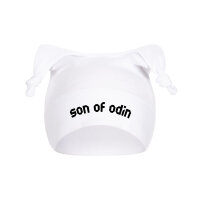 son of Odin - Baby Mützchen, weiß, schwarz, one size