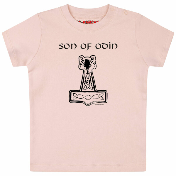 son of Odin - Baby T-Shirt, hellrosa, schwarz, 68/74