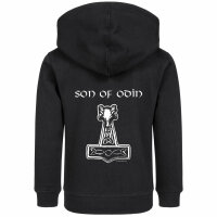son of Odin - Kids zip-hoody, black, white, 104