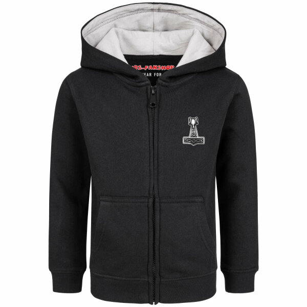 son of Odin - Kids zip-hoody, black, white, 116