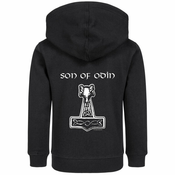 son of Odin - Kids zip-hoody, black, white, 116