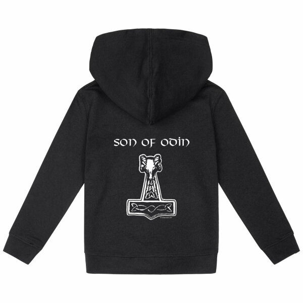 son of Odin - Kids zip-hoody, black, white, 116