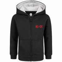 AC/DC (Logo Multi) - Kids zip-hoody, black, multicolour, 116