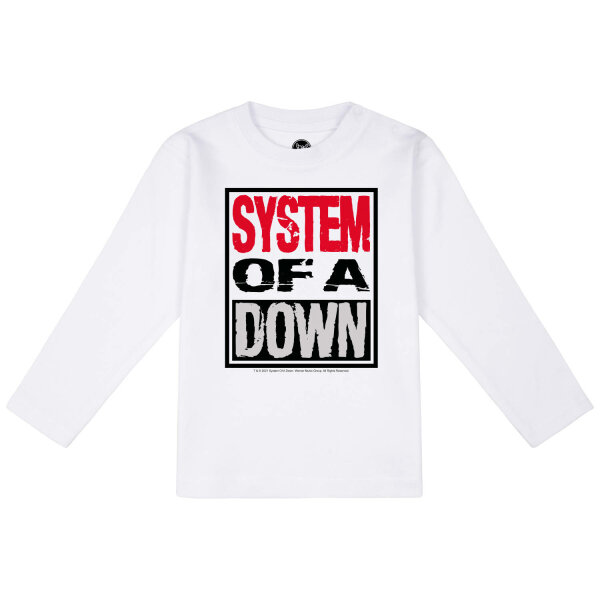 System of a Down (Logo) - Baby Longsleeve, weiß, mehrfarbig, 68/74