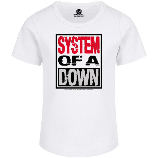 System of a Down (Logo) - Girly Shirt, weiß, mehrfarbig, 140