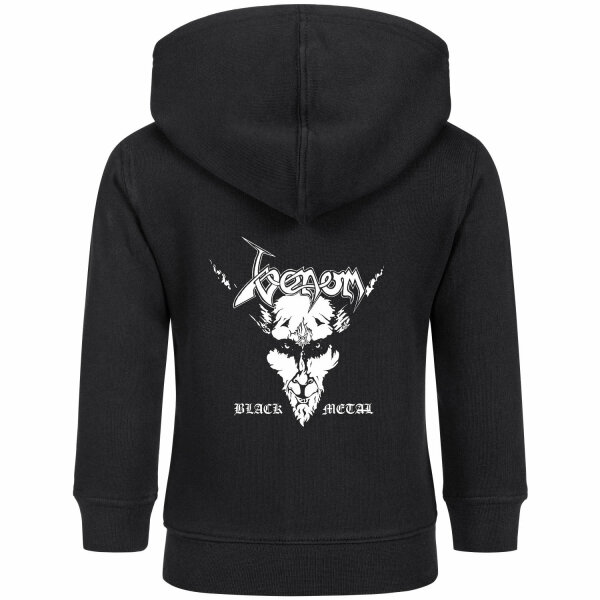 Venom (Black Metal) - Baby zip-hoody, black, white, 80/86