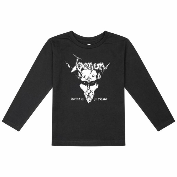 Venom (Black Metal) - Kinder Longsleeve, schwarz, weiß, 164