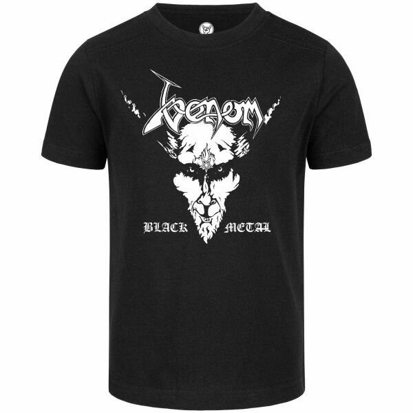 Venom (Black Metal) - Kinder T-Shirt, schwarz, weiß, 140