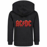 AC/DC (Logo Multi) - Kinder Kapuzenjacke, schwarz, mehrfarbig, 128