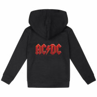 AC/DC (Logo Multi) - Kinder Kapuzenjacke, schwarz, mehrfarbig, 140