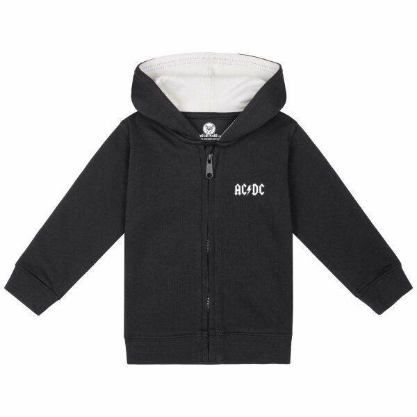 AC/DC (Baby in Black) - Baby zip-hoody, black, white, 56/62