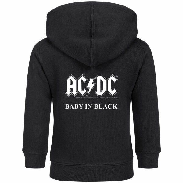 AC/DC (Baby in Black) - Baby zip-hoody, black, white, 56/62