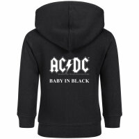AC/DC (Baby in Black) - Baby zip-hoody, black, white, 56/62