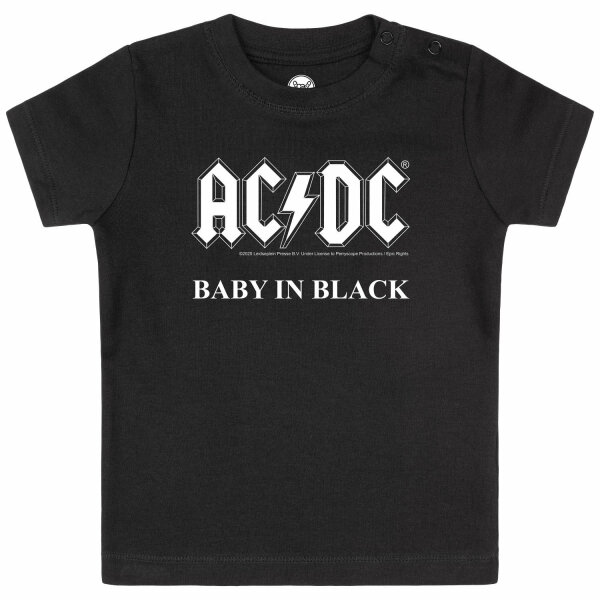 AC/DC (Baby in Black) - Baby T-Shirt, schwarz, weiß, 56/62