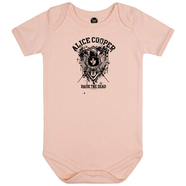 Alice Cooper (Raise the Dead) - Baby bodysuit, pale pink, black, 56/62