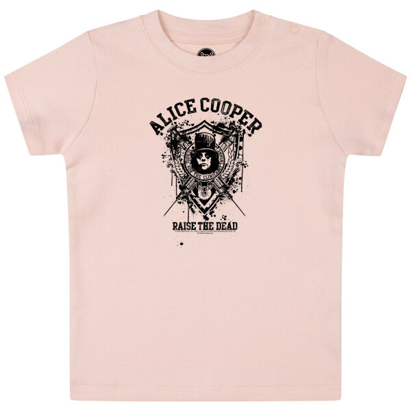 Alice Cooper (Raise the Dead) - Baby T-Shirt, hellrosa, schwarz, 56/62