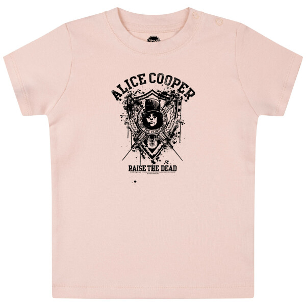 Alice Cooper (Raise the Dead) - Baby T-Shirt, hellrosa, schwarz, 68/74