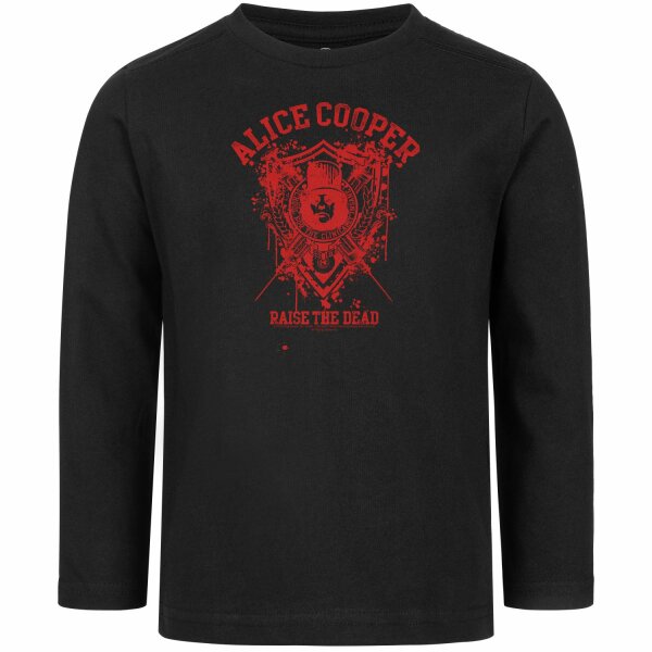 Alice Cooper (Raise the Dead) - Kinder Longsleeve, schwarz, rot, 104