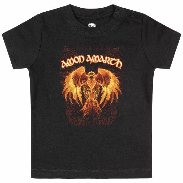 Amon Amarth (Burning Eagle) - Baby T-Shirt, schwarz, mehrfarbig, 56/62