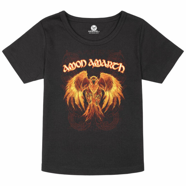 Amon Amarth (Burning Eagle) - Girly Shirt, schwarz, mehrfarbig, 116