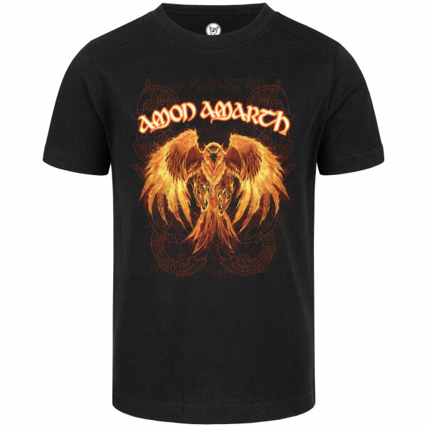 Amon Amarth (Burning Eagle) - Kinder T-Shirt, schwarz, mehrfarbig, 164