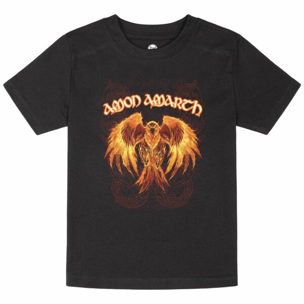 Amon Amarth (Burning Eagle) - Kinder T-Shirt, schwarz, mehrfarbig, 164