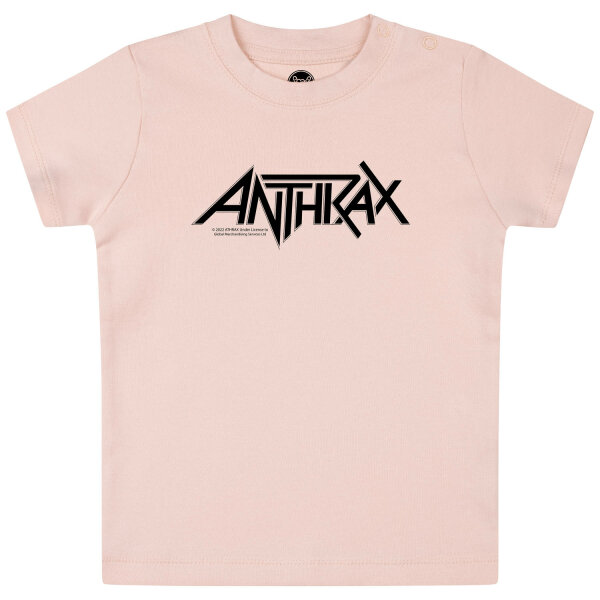 Anthrax (Logo) - Baby t-shirt - pale pink - black - 56/62