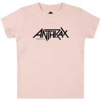 Anthrax (Logo) - Baby T-Shirt - hellrosa - schwarz - 56/62