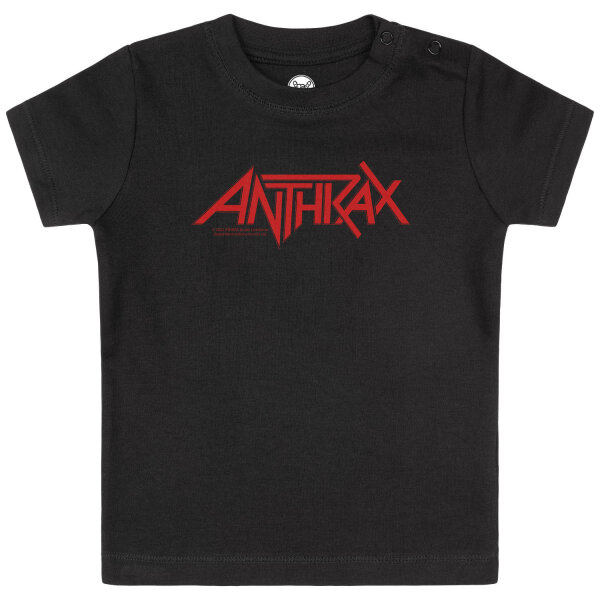 Anthrax (Logo) - Baby T-Shirt - schwarz - rot - 56/62