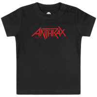 Anthrax (Logo) - Baby T-Shirt - schwarz - rot - 68/74