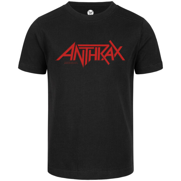 Anthrax (Logo) - Kinder T-Shirt - schwarz - rot - 152