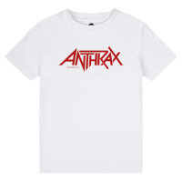 Anthrax (Logo) - Kinder T-Shirt - weiß - rot - 140