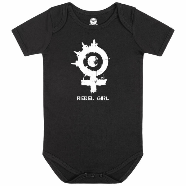 Arch Enemy (Rebel Girl) - Baby bodysuit, black, white, 56/62