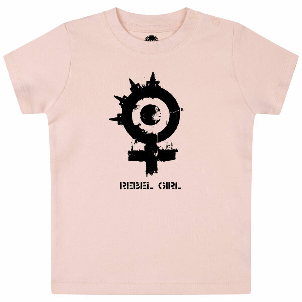 Arch Enemy (Rebel Girl) - Baby T-Shirt, hellrosa, schwarz, 56/62