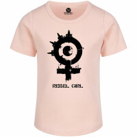 Arch Enemy (Rebel Girl) - Girly Shirt, hellrosa, schwarz, 104