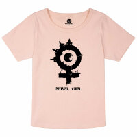 Arch Enemy (Rebel Girl) - Girly Shirt, hellrosa, schwarz, 104