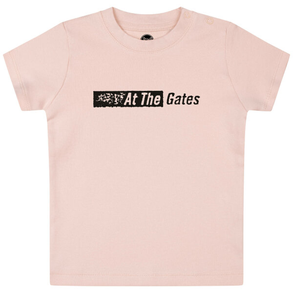 At the Gates (Logo) - Baby t-shirt, pale pink, black, 56/62