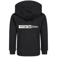 At the Gates (Logo) - Kids zip-hoody, black, white, 104