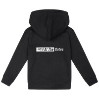 At the Gates (Logo) - Kids zip-hoody, black, white, 104